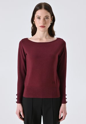 CON SCOLLO A BARCHETTA - Pullover - red