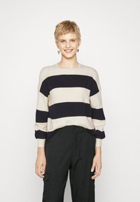 ONLY - ONLATIA STRIPE NOOS - Pulover - whitecap gray/night sky Miniaturna slika 1