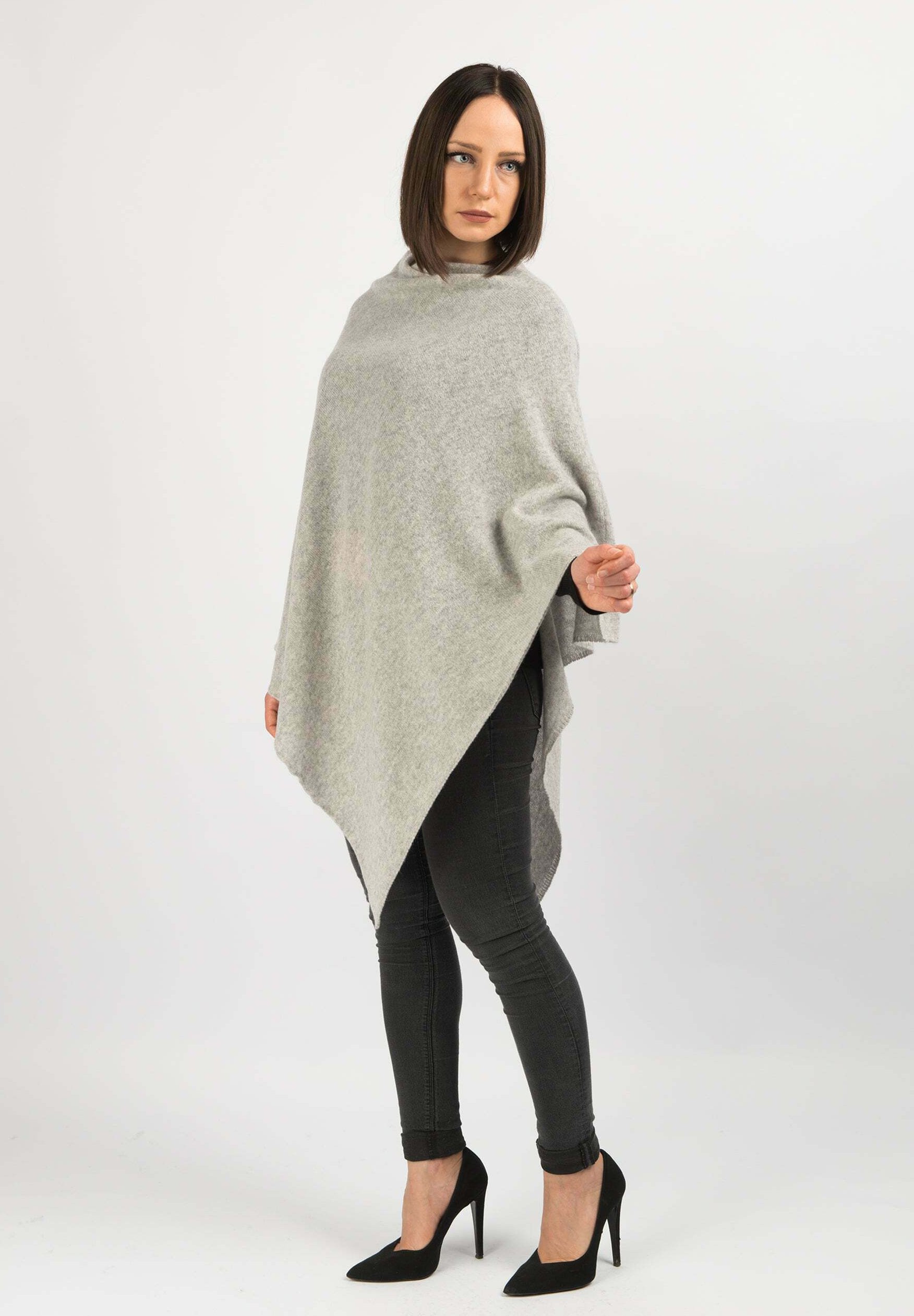Dalle Piane Cashmere Poncho Van Gemengd Kasjmier - Dames - Made In Italy