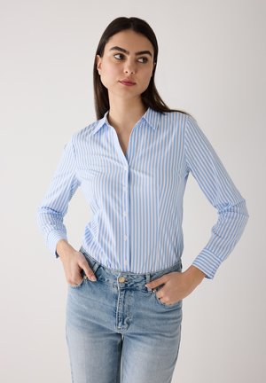 More & More GESTREIFTE  - Overhemdblouse - skyblue offwhite