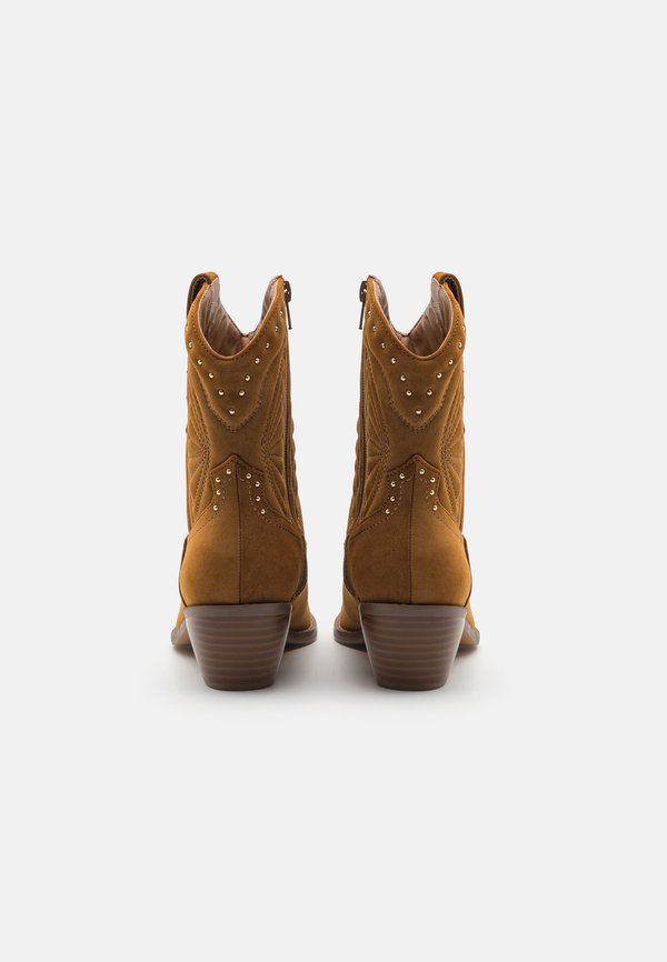 Cowboy/biker ankle boot - cognac3