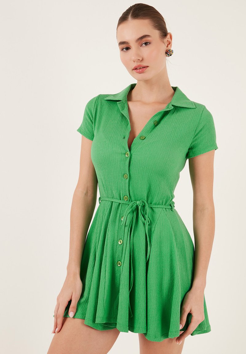 LELA REGULAR FIT - Shirt dress - benetton/green - Zalando.ie