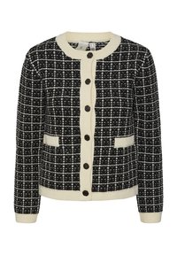 YASLIVIA SHORT CARDIGAN - Cardigan - black/birch