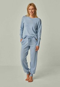 YOU LOOK PERFECT BELLA - MERINO WOOL LOUNGEWEAR - Nachtwäsche Hose - himmelblau