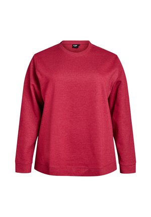 FLASH RUNDHALSAUSSCHNITT - Sweatshirt - karanda red melange
