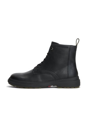 Tommy Hilfiger, HILFIGER OUTDOOR WARM LTH BOOT - Боти с връзки до глезена - black