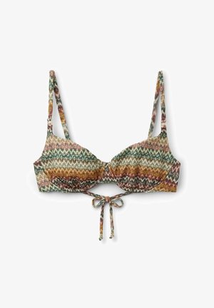 Calzedonia, ELEGANT ETHNIC BALCONETTE - Bikini top - green