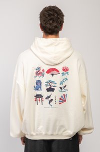 Kaotiko WASHED BONSAI UNISEX - Hoodie - ivory