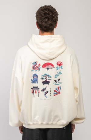 Kaotiko WASHED BONSAI UNISEX - Sweat à capuche - ivory