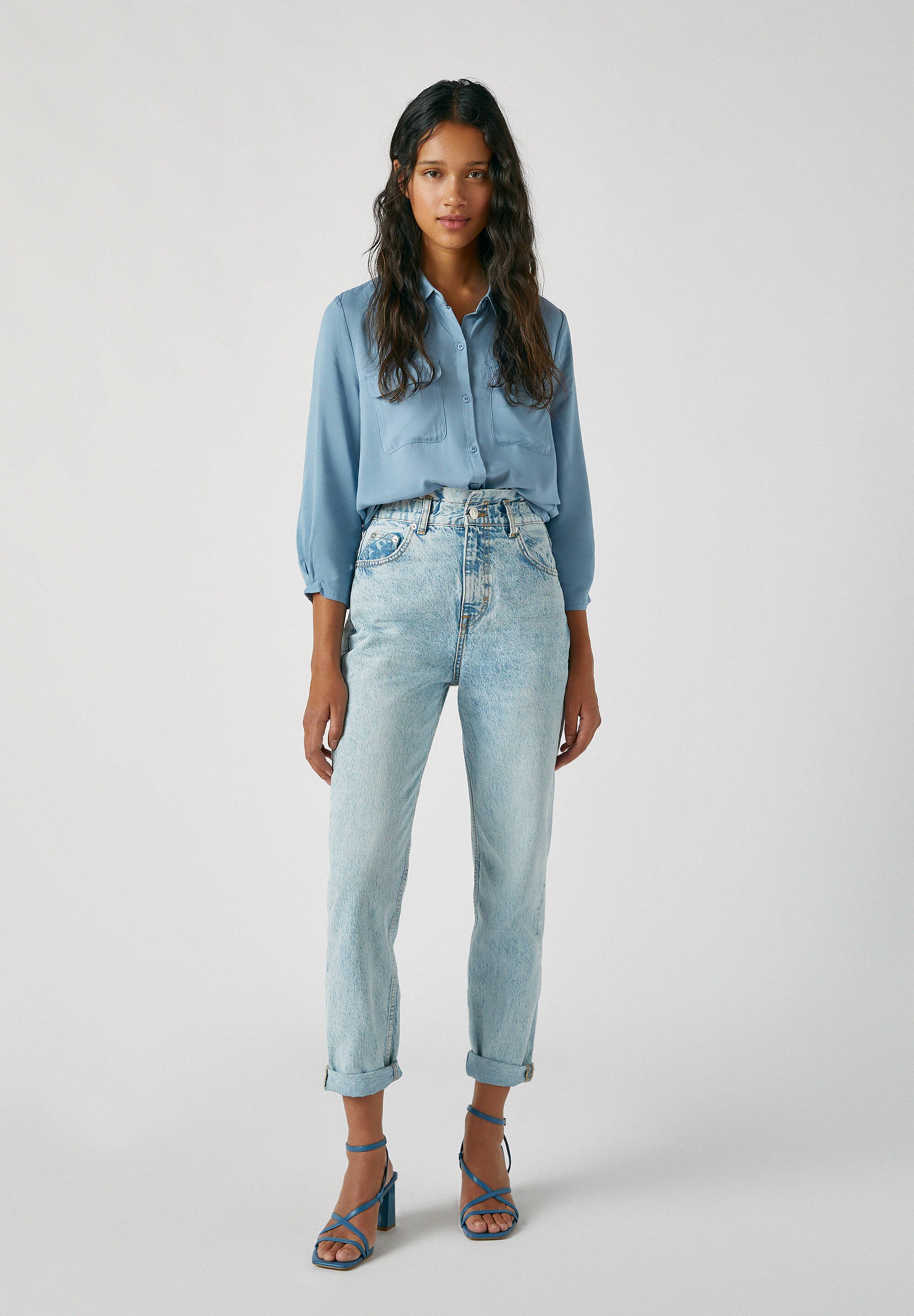 PULL\u0026BEAR Slouchy paperbag jeans 