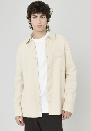 TEXTURÉE UNIE - Chemise - blanc cassé
