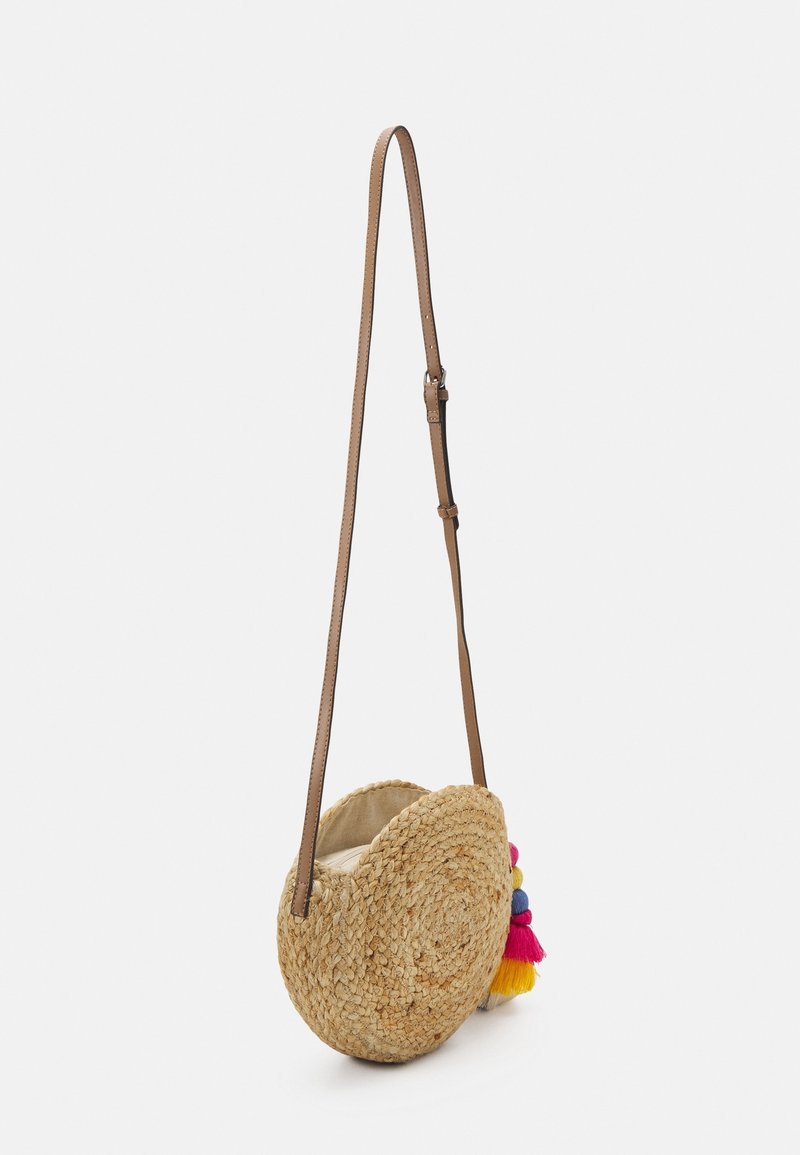 Sac à Main Rond Tressé En Paille Beige - Bandoulière Ajustable - Neuf Sans étiquettes - Taille Moyen