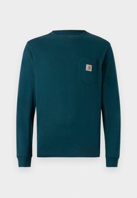 POCKET - Langærmet T-shirt - deep lagoon