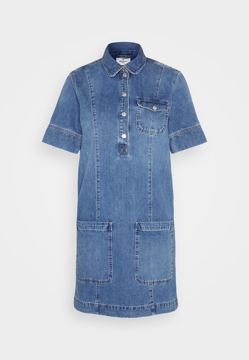 Pepe Jeans Jeansjurken blauw denim/bluedenim Pepe Jeans Jeansjurken blauw denim/bluedenim