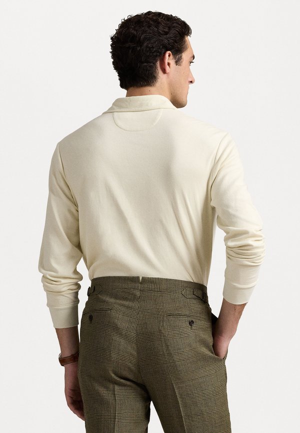 LUXURY JERSEY POLO SHIRT - Long sleeved top - parchment cream3