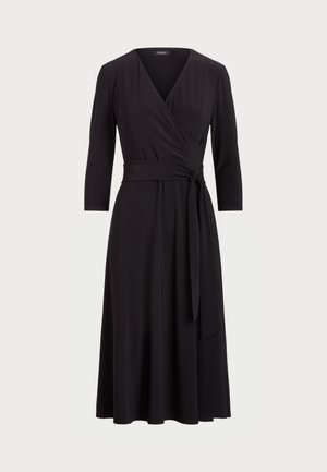 Lauren Ralph Lauren SURPLICE JERSEY DRESS - Džersio suknelė - black