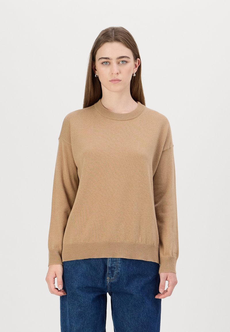 GANT C-NECK - Strickpullover - caramel beige