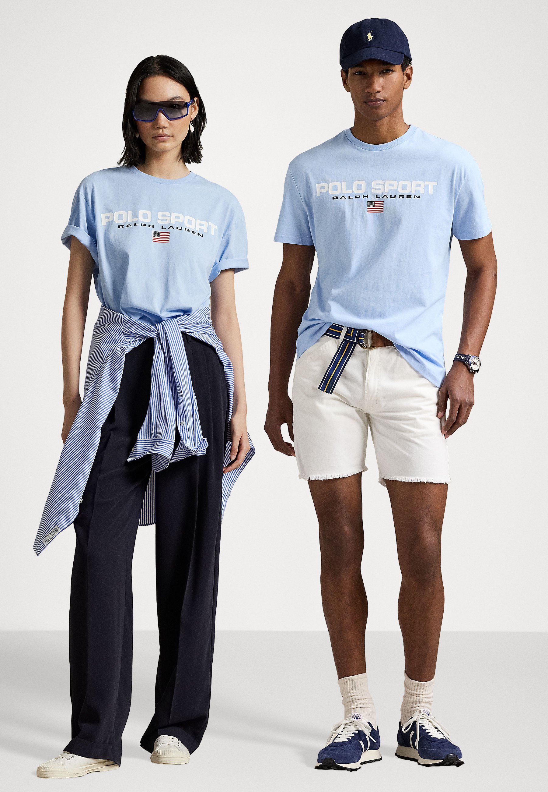 売れ筋商品|||ラルフローレン Tシャツ レディース トップス CLASSIC FIT POLO SPORT JERSEY T-SHIRT UNISEX - Print T-shirt - bluebell/white Vintage 1990s Polo RALPH LAUREN Tshirt Medium Ralph Lauren