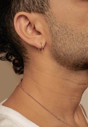 Hey Happiness, MOLTEN TEXTURE HOOP - Ohrringe - silver-coloured