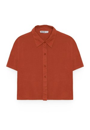 INSIDE, CAMISA BAMBULA MANGA CORTA - Blusa - marrón