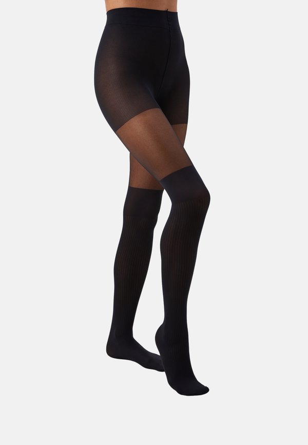 DAGMAR OVER KNEE TIGHTS 80 DENIER WITH 20 DENIER TOP TIGHTS - Tights3