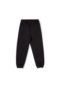 Zwarte sweatpants met een elastische tailleband en boorden, met een discreet logo aan de linkerkant. Gemaakt van een zachte, gestructureerde stof.