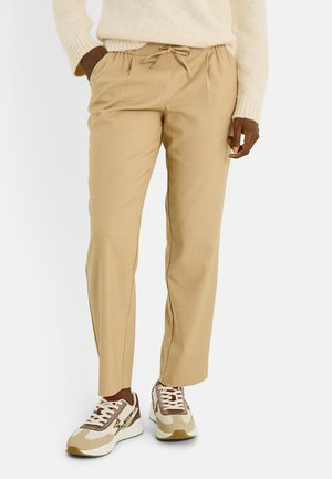 TAILLE ÉLASTIQUÉE - Pantalones - beige