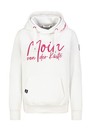 MIT KÜSTENBESTICKUNG - Hoodie - white