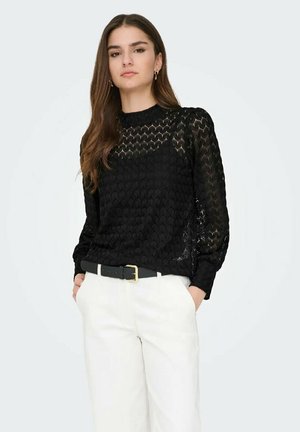 JDY, JDY DAMEN JDYAVERY L/S LACE TOP JRS - Bluse - x schwarz