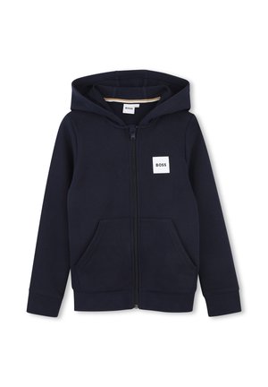 BOSS Kidswear, KID TEEN HOODED CARDIGAN UNISEX - Sudadera con cremallera - bleu cargo