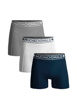 3-PACK SOLID - Úzke boxerky - blue white grey