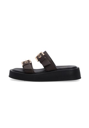 VENEZIA, SLIPPERS - Sandales à plateforme - dark brown