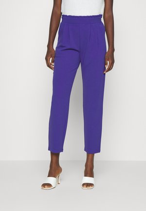 Paperbag Waist Tapered Trousers - Pantaloni - dark blue