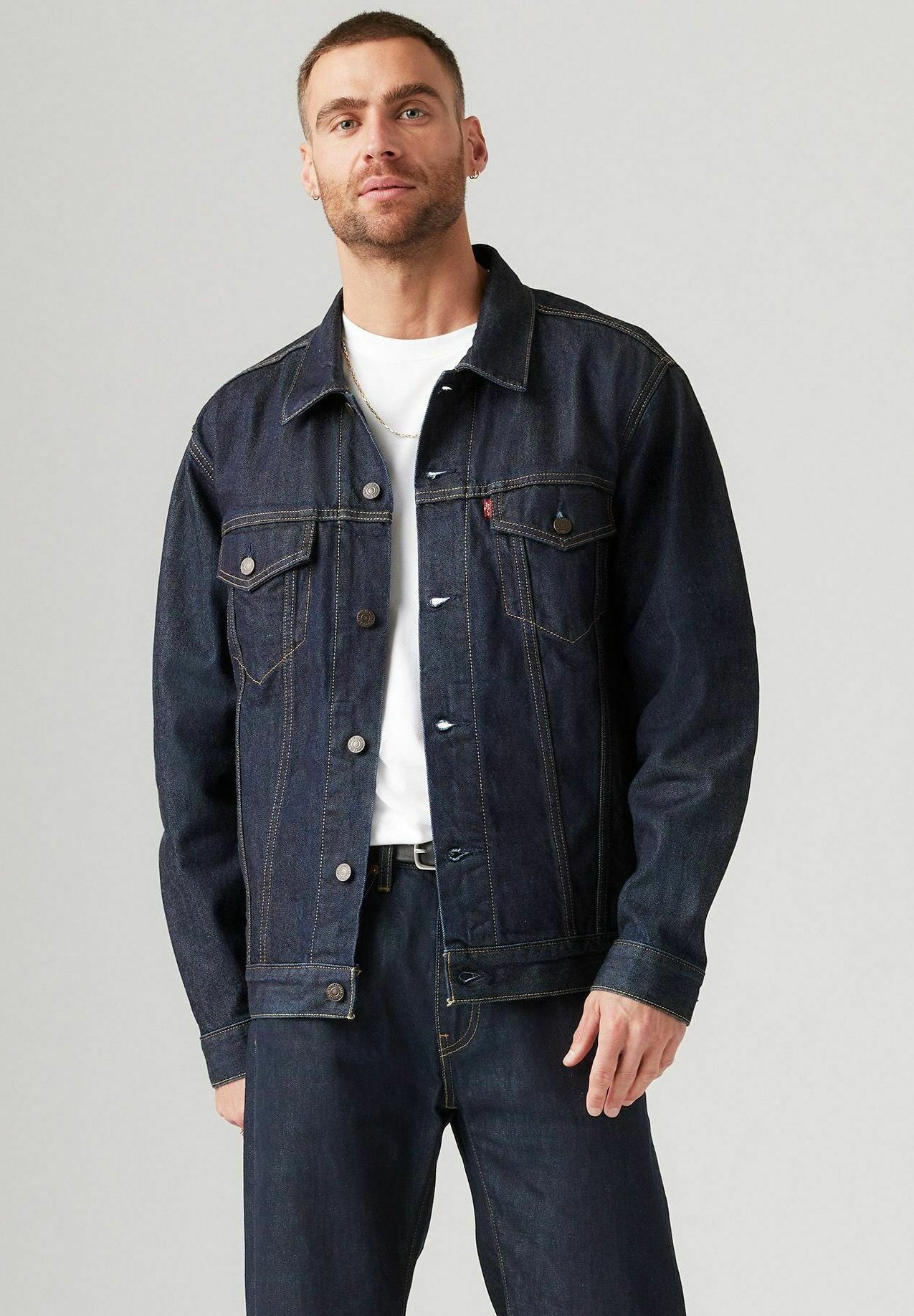 Levi's heren New Relaxed Fit Trucker, Waterfalls, L