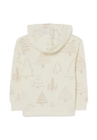 OVS CHRISTMAS REGULAR FIT WITH PRINT - Jersey con capucha - beige marl