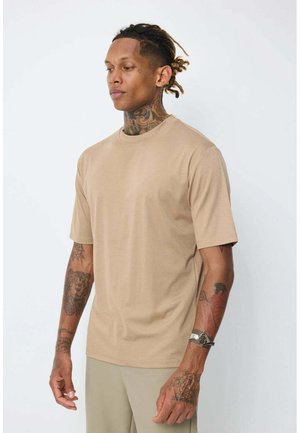 UNI COL ROND - T-shirt basique - camel