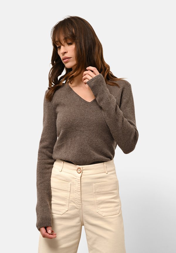 ABBY - Strickpullover - taupe chiné