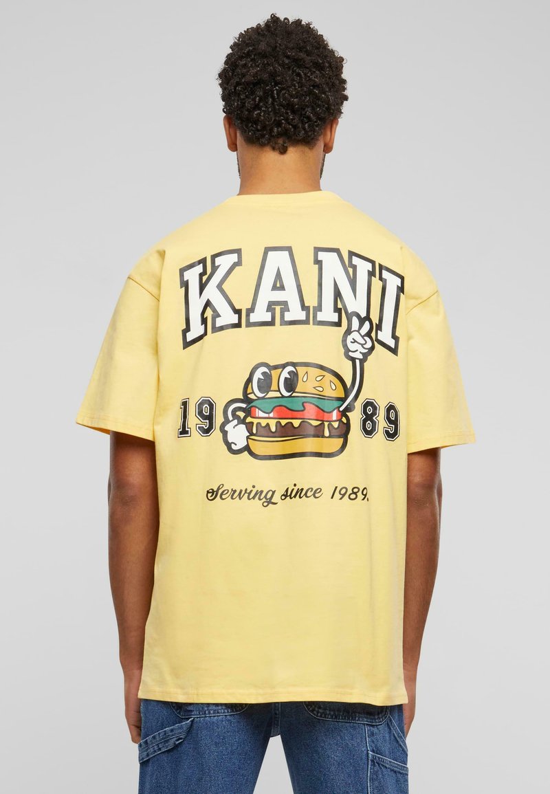 Karl Kani SMALL SIGNATURE BURGER  - Camiseta estampada - yellow