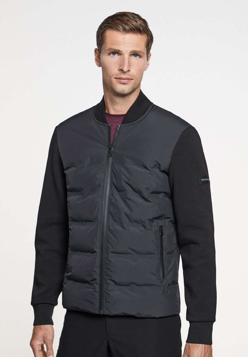 Hackett London HS QUILT FZ Bombejakke black/svart Zalando.no