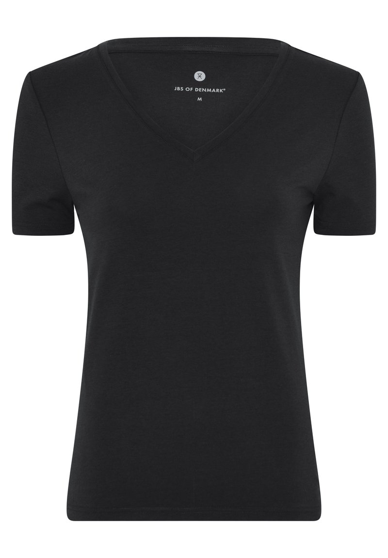 JBS OF DENMARK SLIM FIT V NECK - T-shirts basic - black