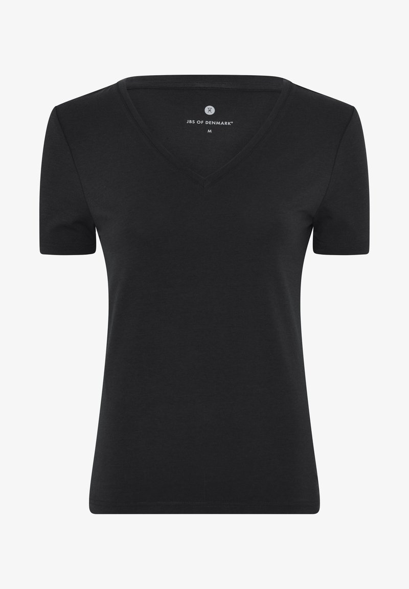 JBS OF DENMARK SLIM FIT V NECK - T-shirts basic - black