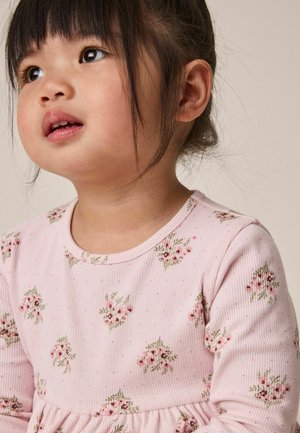 Next, REGULAR FIT - LONG SLEEVE EMBROIDERED RIBBED DRESS - Jersey dress - pink floral