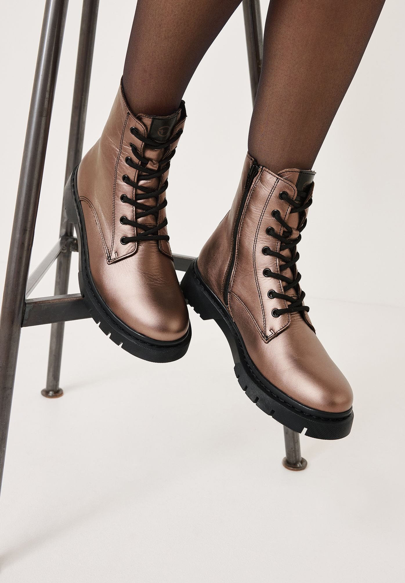 Tamaris Platform ankle boots bronce/light brown