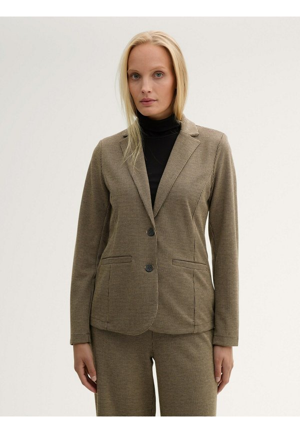 JACQUARD - Blazer - cargo beige mini pepita