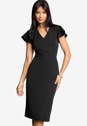 Lipsy V NECK SMART FLUTTER SLEEVE - Kotelomekko - black