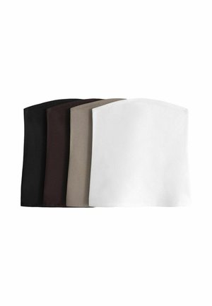 THE SET, REGULAR FIT - 4 PACK BANDEAU TOPS - Top - chocolate brown black taupe white