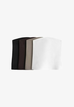 THE SET, REGULAR FIT - 4 PACK BANDEAU TOPS - Top - chocolate brown black taupe white