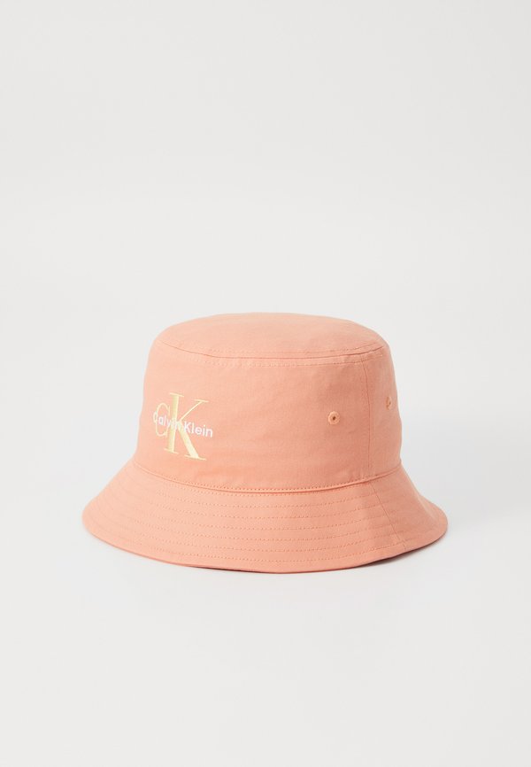 MONOLOGO EMBROIDERY BUCKET HAT - Hat - powder orange