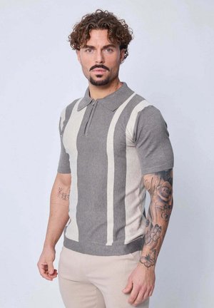 FRILIVIN ZIPPÉ À RAYURES LATÉRALES - Polo - marron