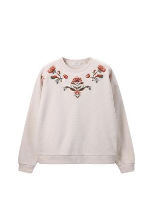MIT STICKEREI-DETAILS  - Sweater - beige